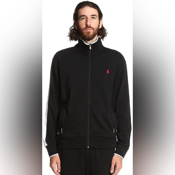 Polo by Ralph Lauren Black Jacket with Red Trim